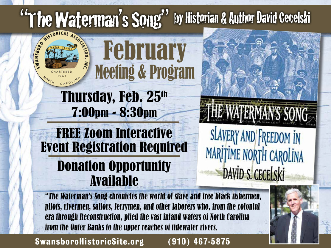 “The Waterman’s Song”   A Virtual Event with Historian David Cecelski